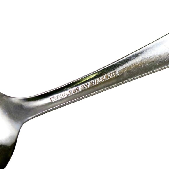 Pinehurst by Wallace 6" Sugar Spoons, Set of 6, Vintage Stainless Flatware, USA - Picture 4 of 4